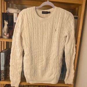 Polo by Ralph Lauren UNISEX White Cable Knit Sweater